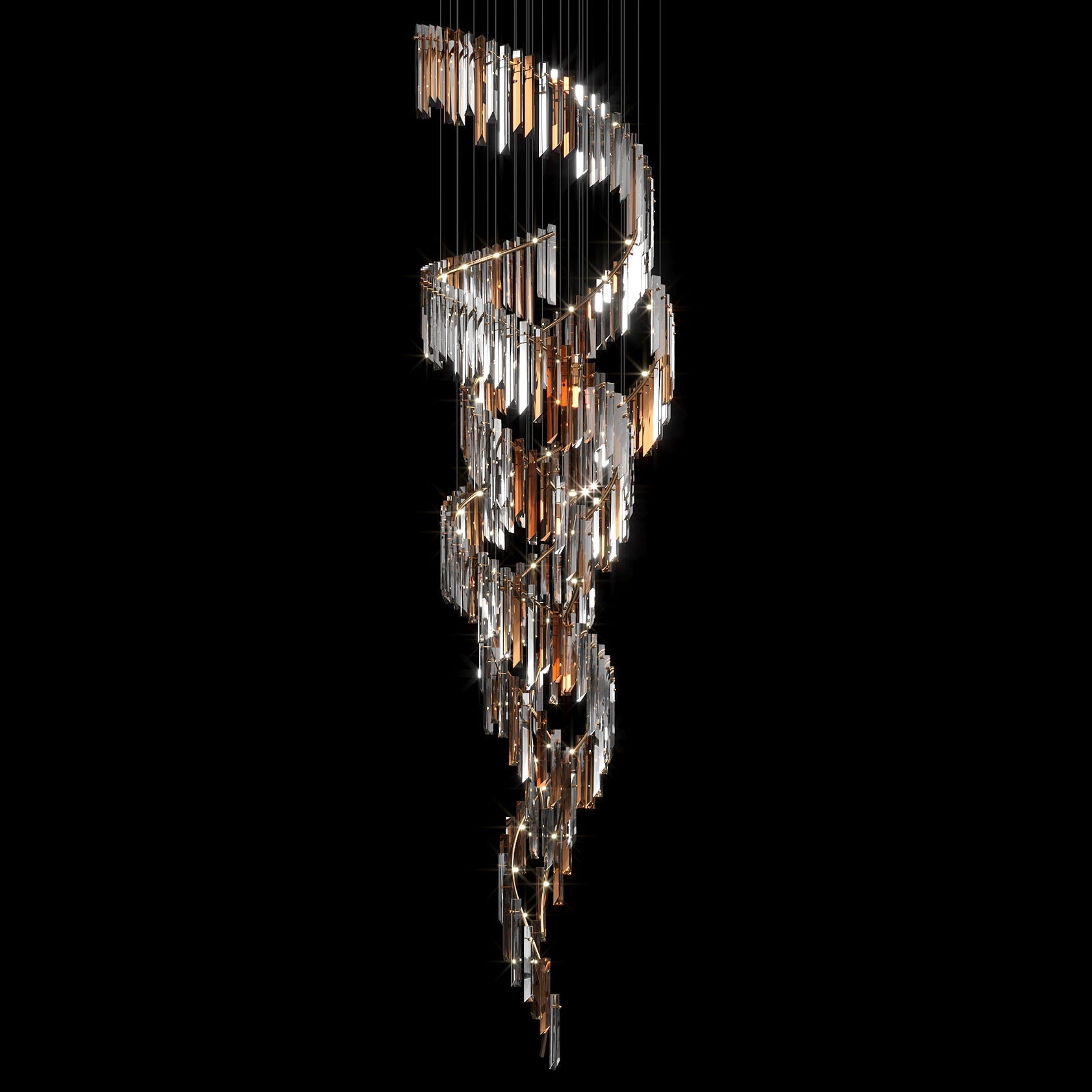 Crystal Prism Waterfall Chandelier