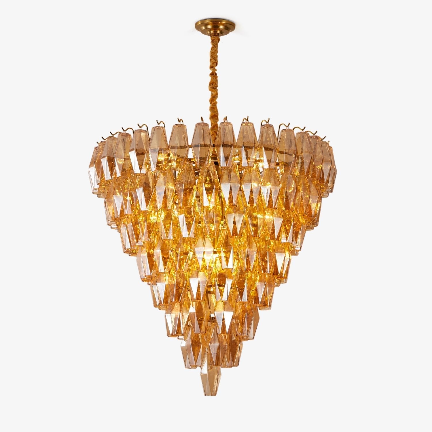 Luxury Murano Poliedri Amber Empire Chandelier product image