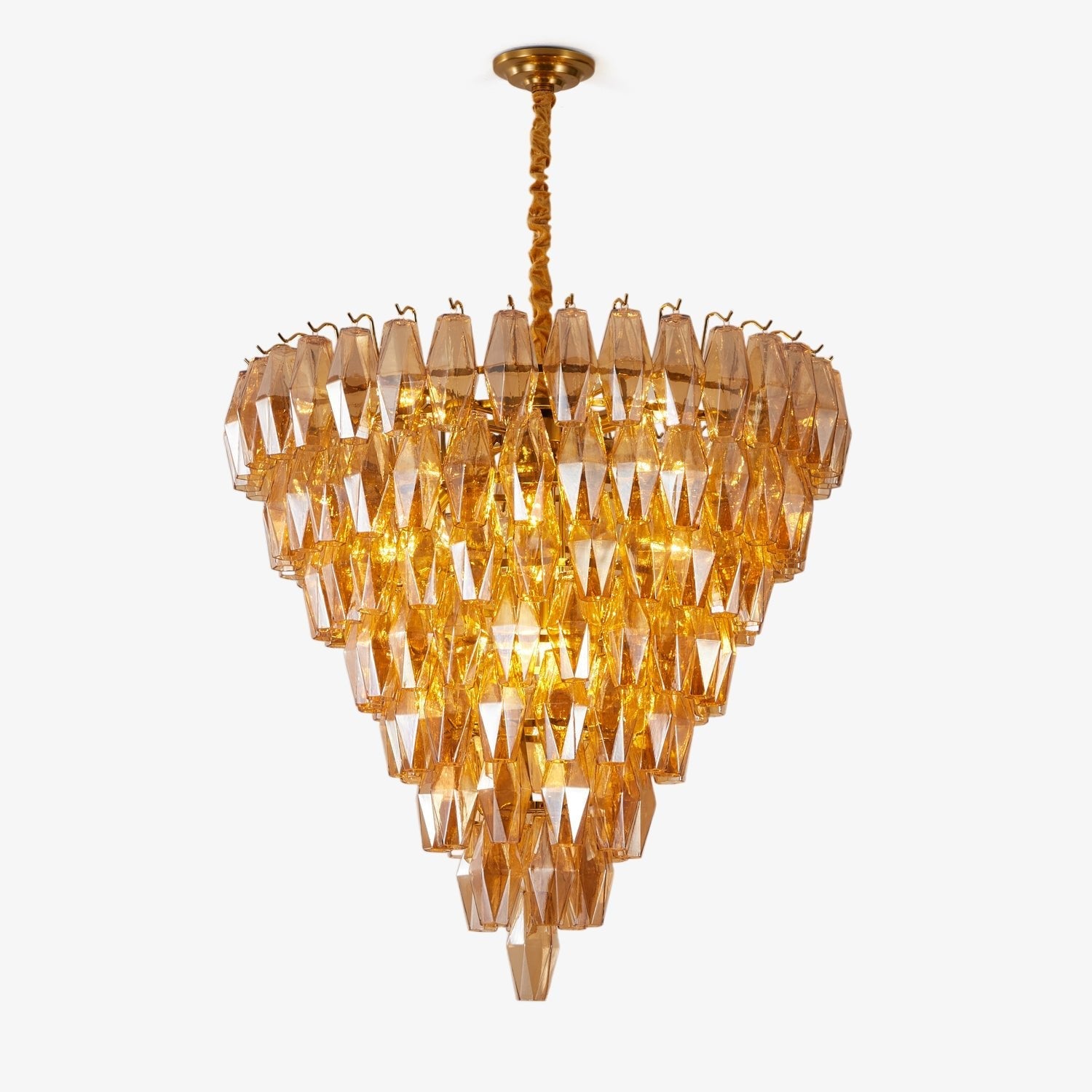 Amber Empire Chandelier Glass lighting by Bling Lighting Studio
