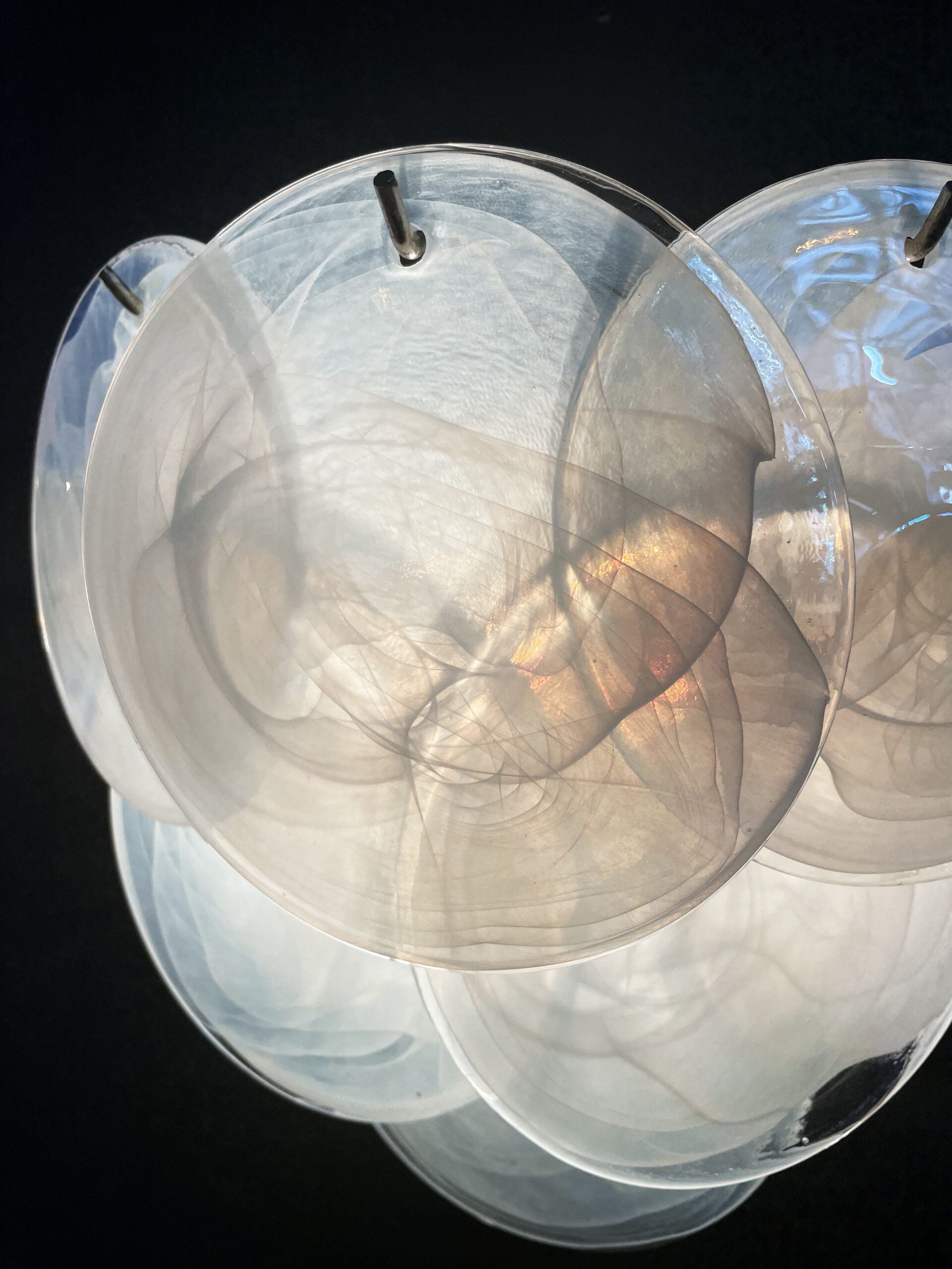 Murano Wall Lamp | 10 Alabaster White Disc Glass | Set of 2