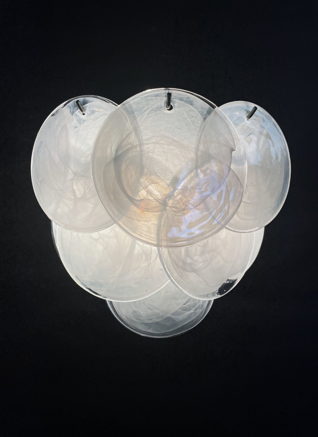 Murano Wall Lamp | 10 Alabaster White Disc Glass | Set of 2
