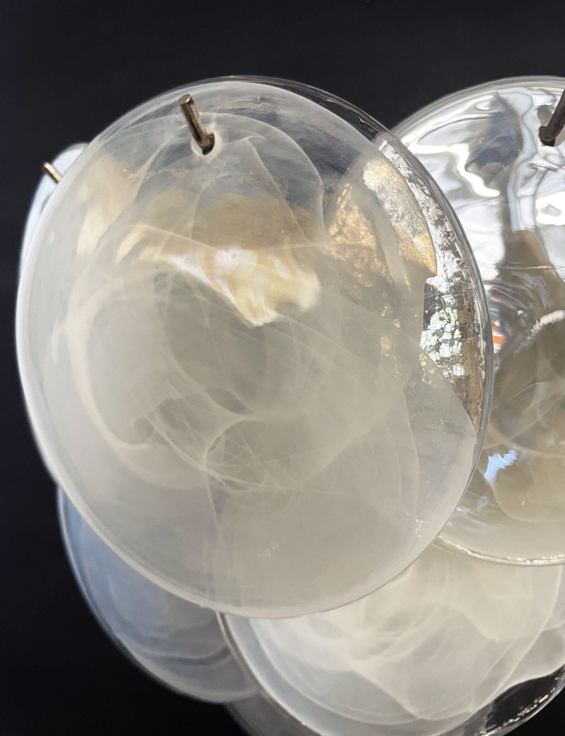 Murano Wall Lamp | 10 Alabaster White Disc Glass | Set of 2