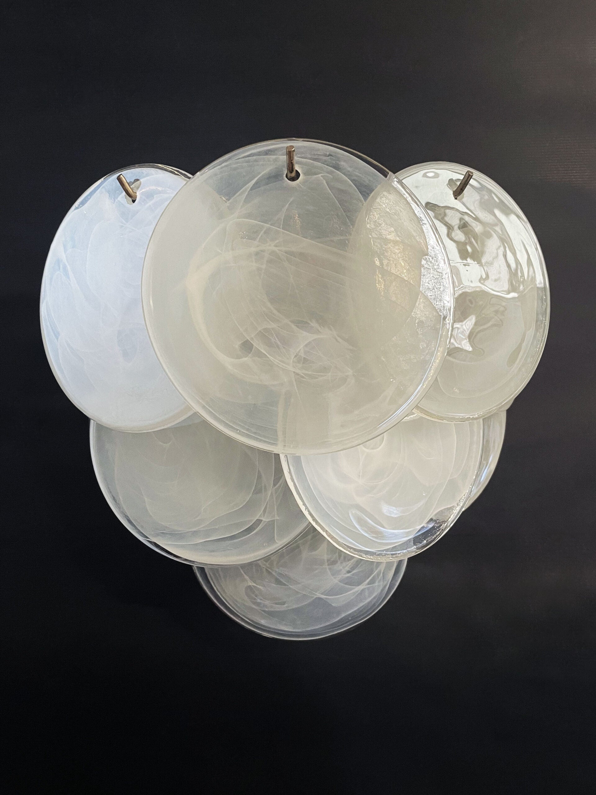 Murano Wall Lamp | 10 Alabaster White Disc Glass | Set of 2