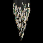 White Sea Petal Cascade Chandelier