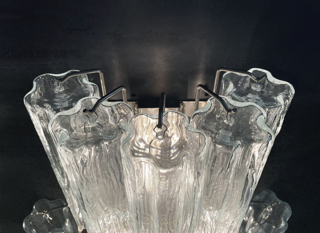Murano Wall Lamp | 18 Clear Prism Glass | Set of 2