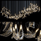 Clear Manta Cascade Chandelier