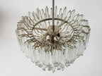 Signed Camer Eight-Tier Glass Prism Chandelier, 1960s, Italia