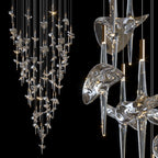 Crystal Disc Spire Chandelier