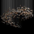 Amber Glass Drift Chandelier