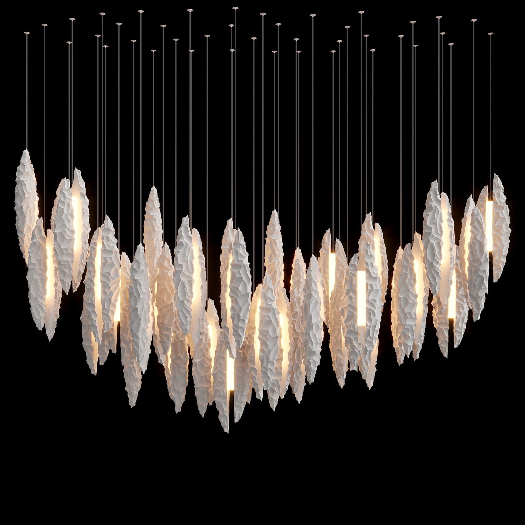 Silver Ice Shard Chandelier