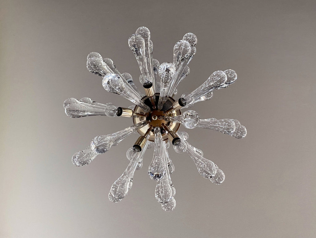 Murano Chandelier | 50 Clear Sputnik detail by Bling Lighting Studio