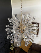 Murano Chandelier | 50 Clear Sputnik detail by Bling Lighting Studio