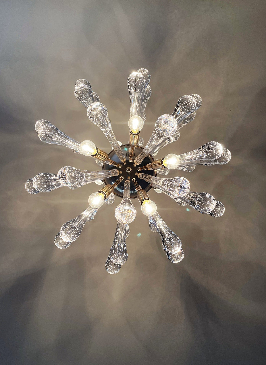 Murano Chandelier | 50 Clear Sputnik detail by Bling Lighting Studio