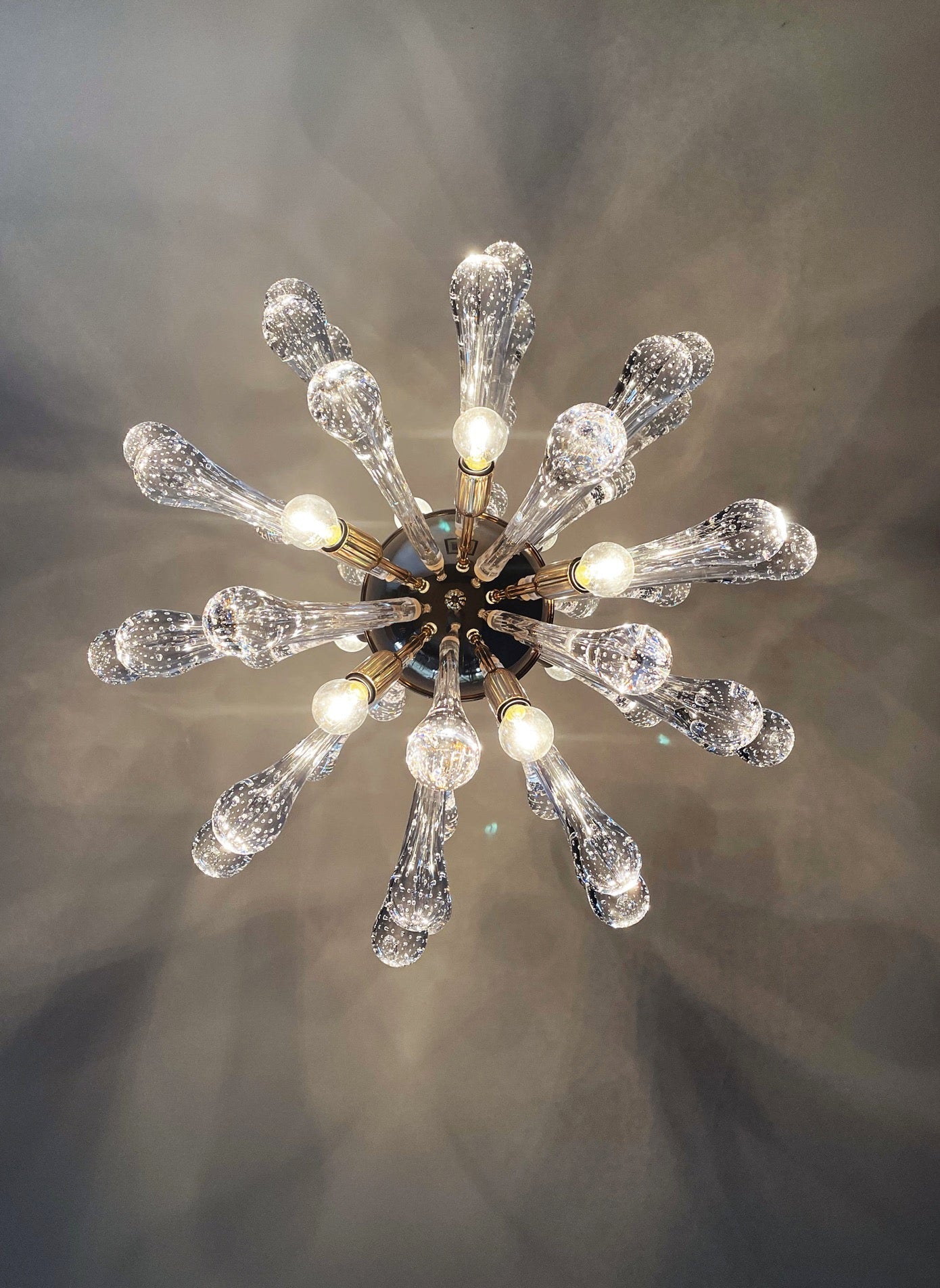 Murano Chandelier | 50 Clear Sputnik detail by Bling Lighting Studio
