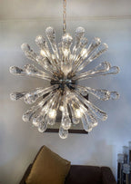 Murano Chandelier | 50 Clear Sputnik detail by Bling Lighting Studio