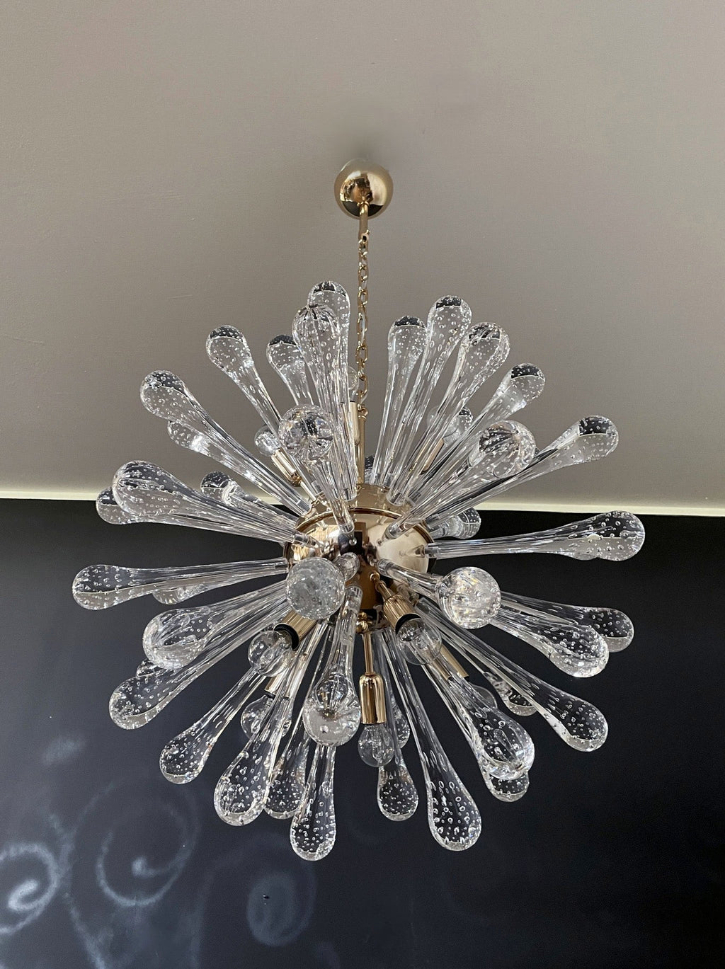 Murano Chandelier | 50 Clear Sputnik detail by Bling Lighting Studio