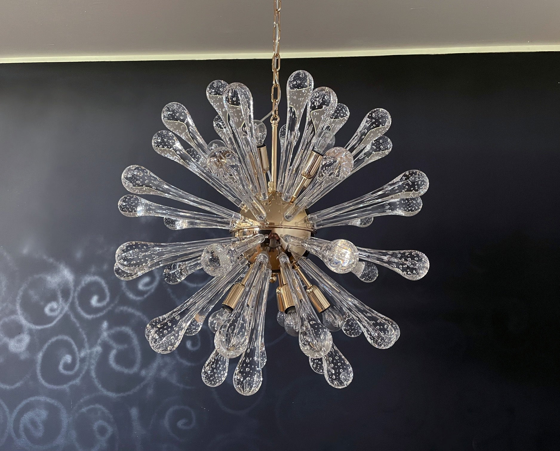 Murano Chandelier | 50 Clear Sputnik detail by Bling Lighting Studio