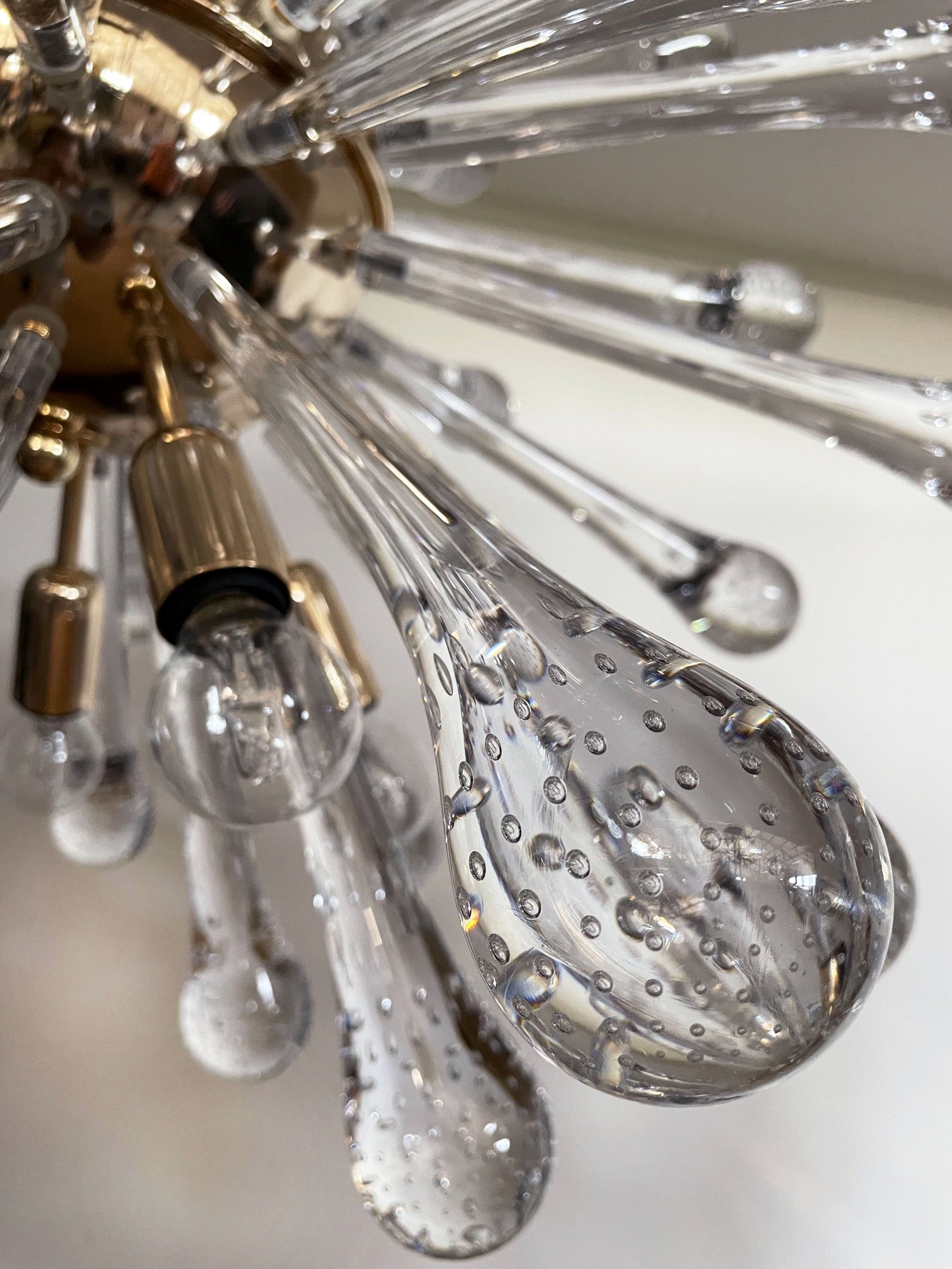 Murano Chandelier | 50 Clear Sputnik detail by Bling Lighting Studio