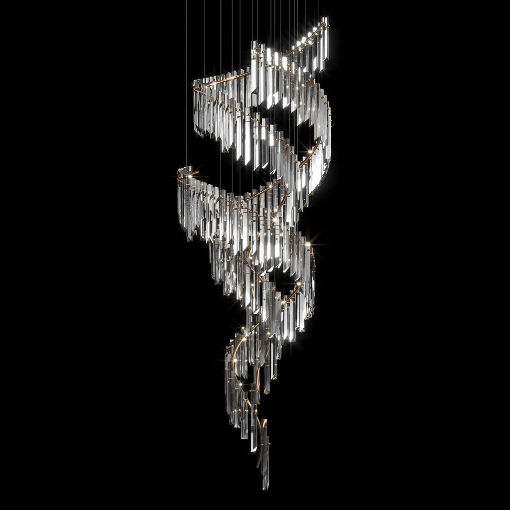 Crystal Prism Waterfall Chandelier