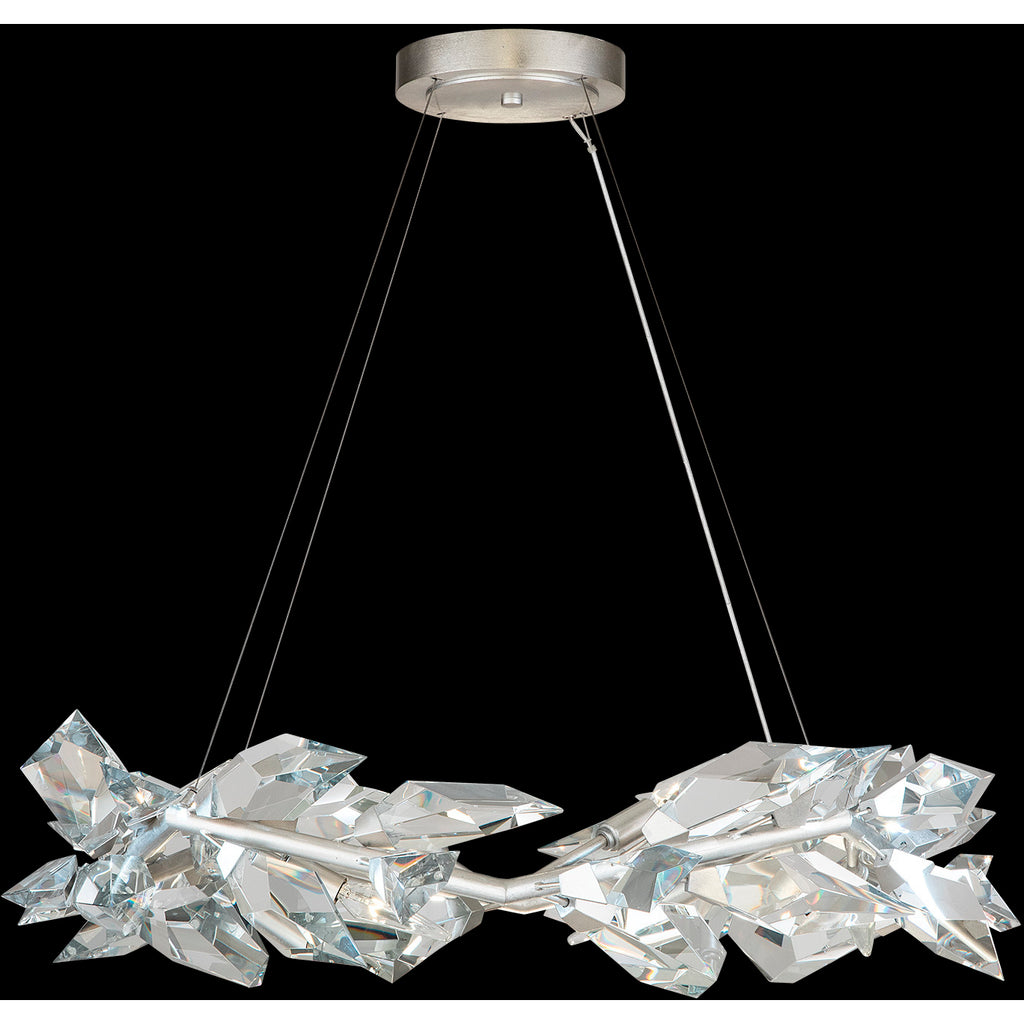 Foret 8 Light 34 inch Silver Pendant Ceiling Light by Bling Lighting Studio