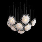 Monochrome Daisy Cluster Chandelier