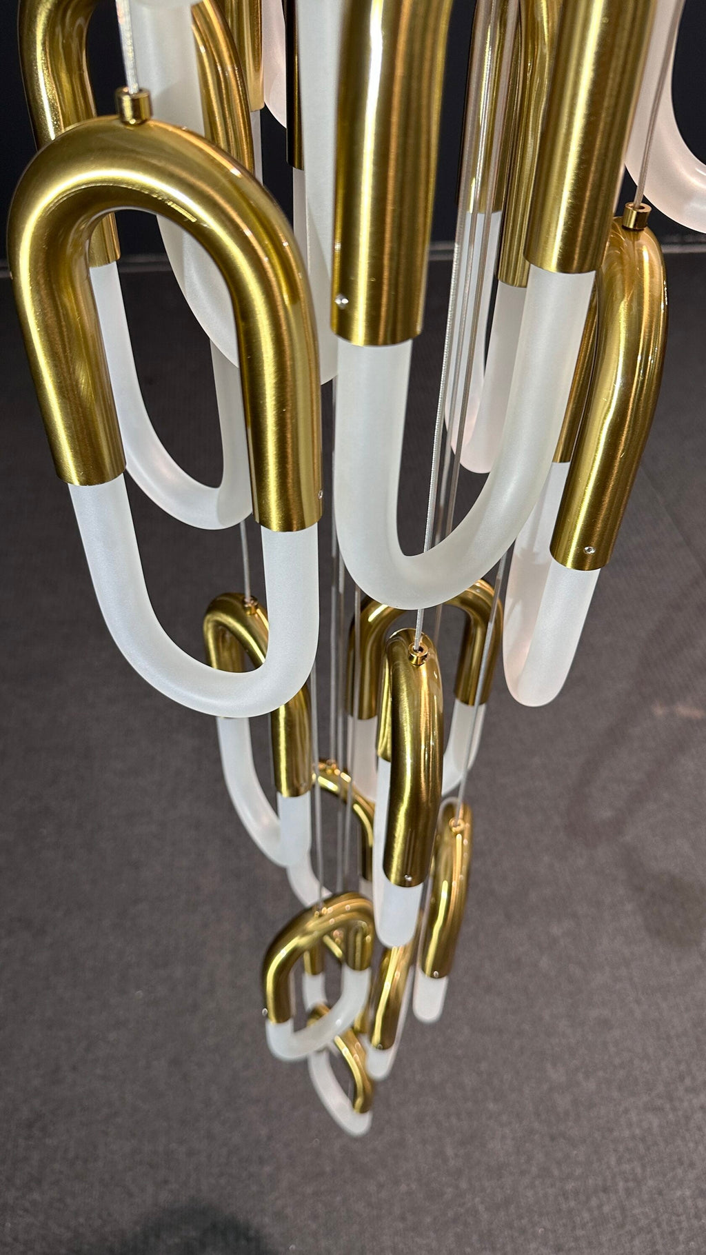Glass Link Cascade Chandelier