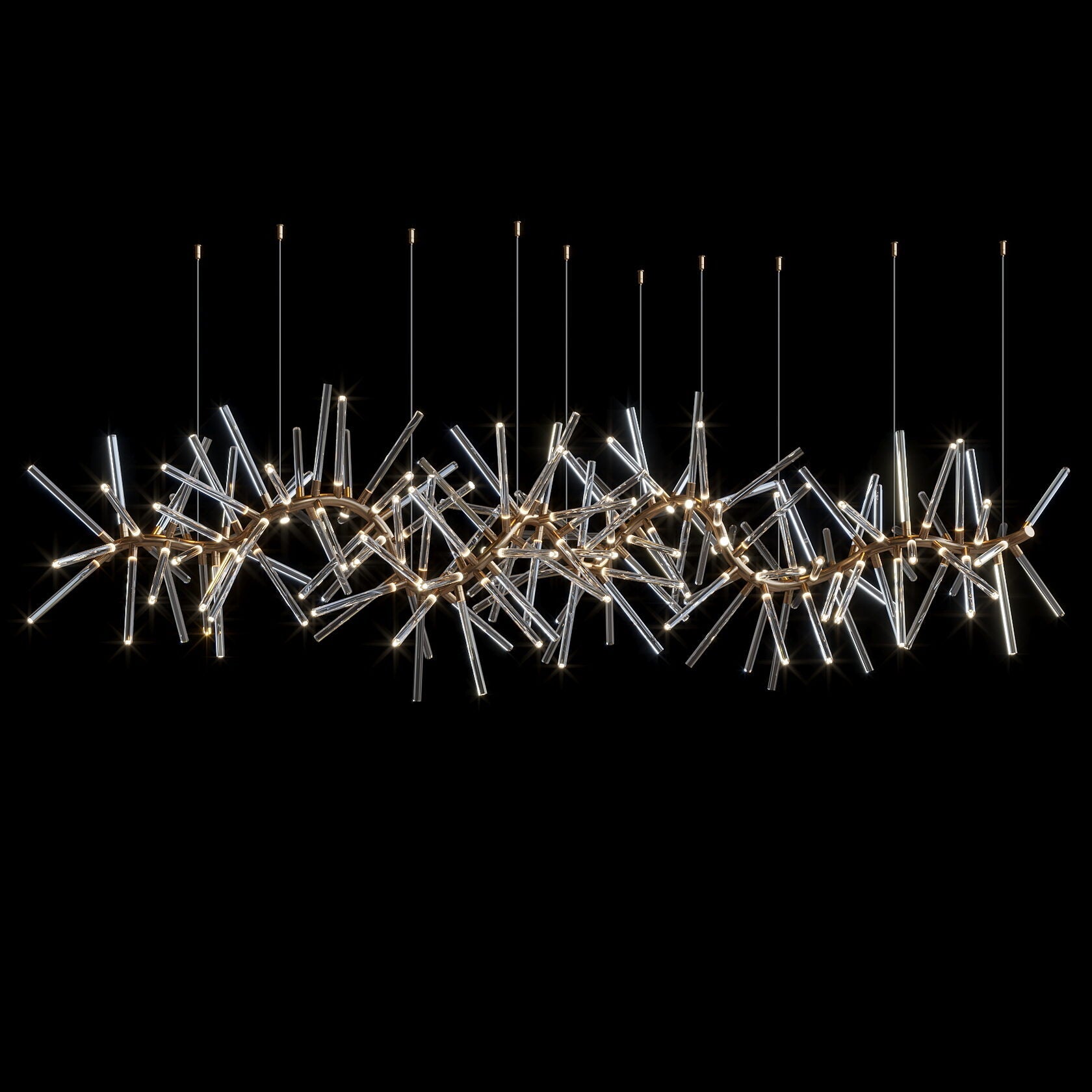 Crystal Starburst Branch Chandelier