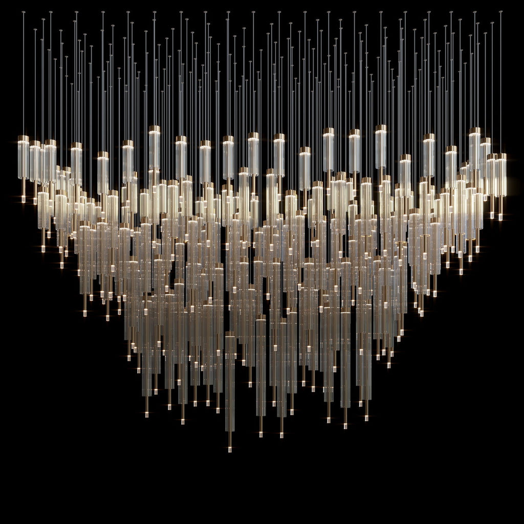 Crystal Tube Rain Chandelier