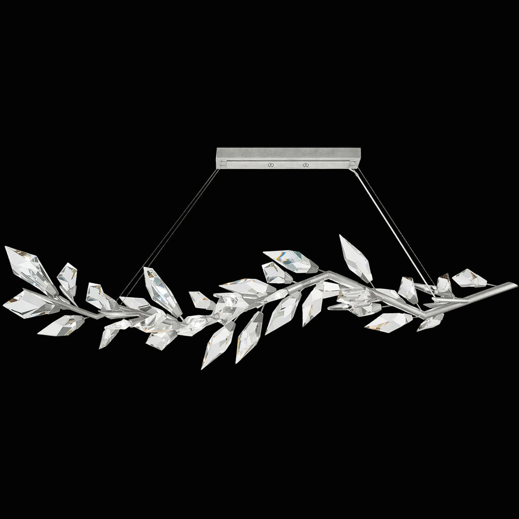 Foret 8 Light 72 inch Silver Pendant Ceiling Light by Bling Lighting Studio