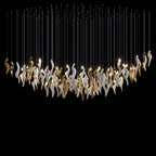 White Gold Calla Cascade Chandelier