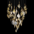 Gold Petal Cluster Chandelier