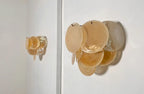 Murano Wall Lamp | 10 Alabaster Gold Disc Glass | Set of 2