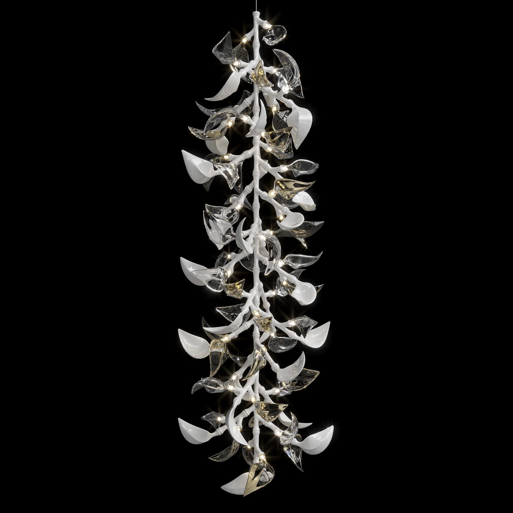 White Calla Cascade Chandelier