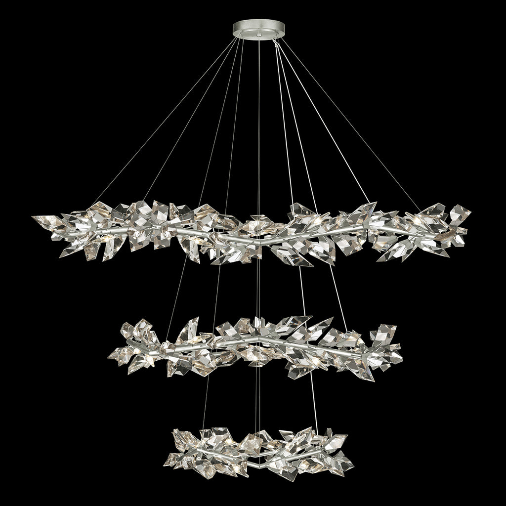 Foret 35 Light 71 inch Silver Pendant Ceiling Light by Bling Lighting Studio