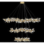 Foret 35 Light 71 inch Gold Pendant Ceiling Light by Bling Lighting Studio