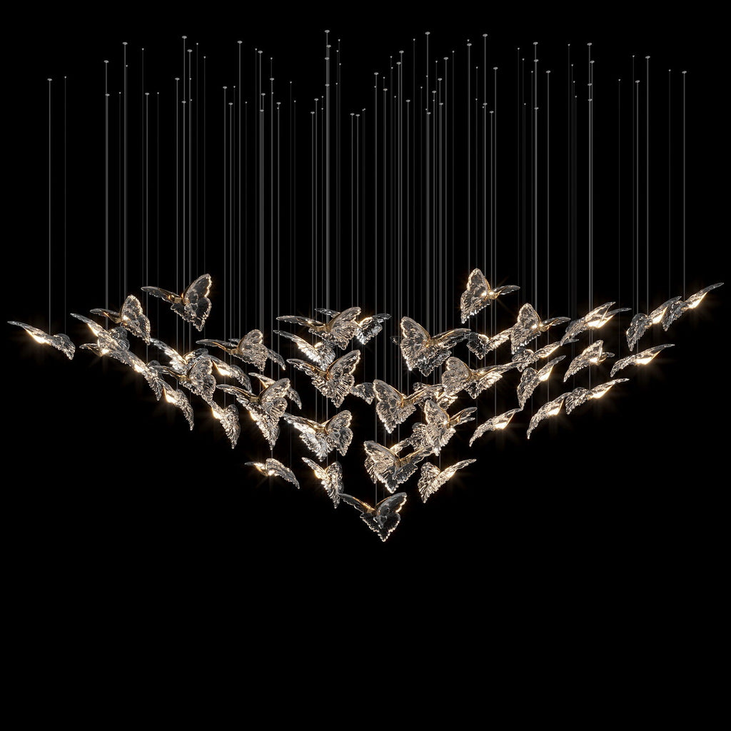 Crystal Butterfly Flight Chandelier