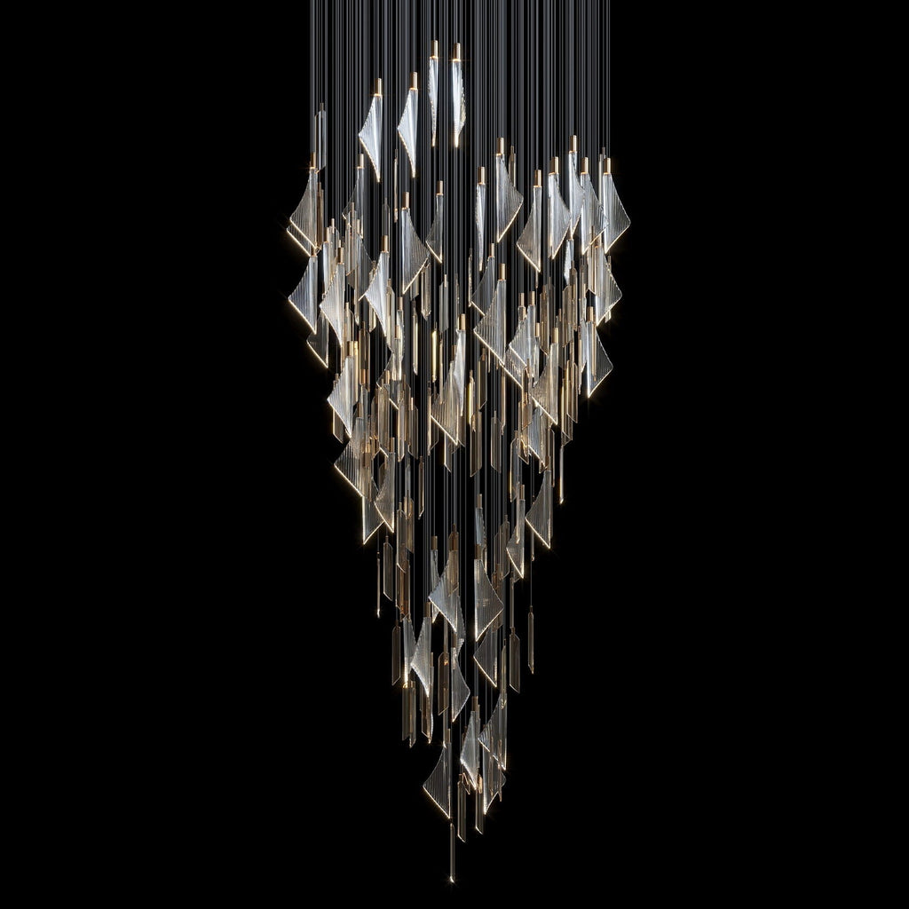 Crystal Sail Cascade Chandelier