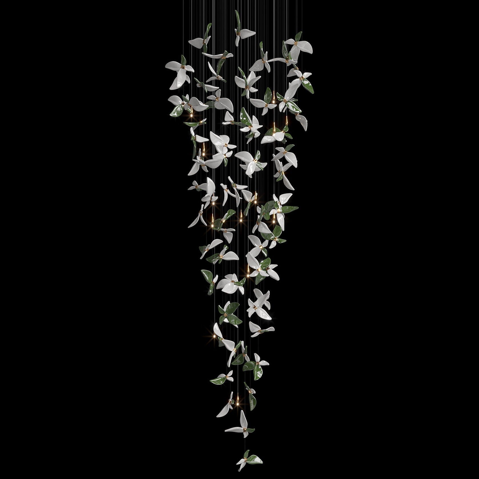 Smoke Butterfly Flight Chandelier