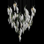 White Calla Veil Chandelier