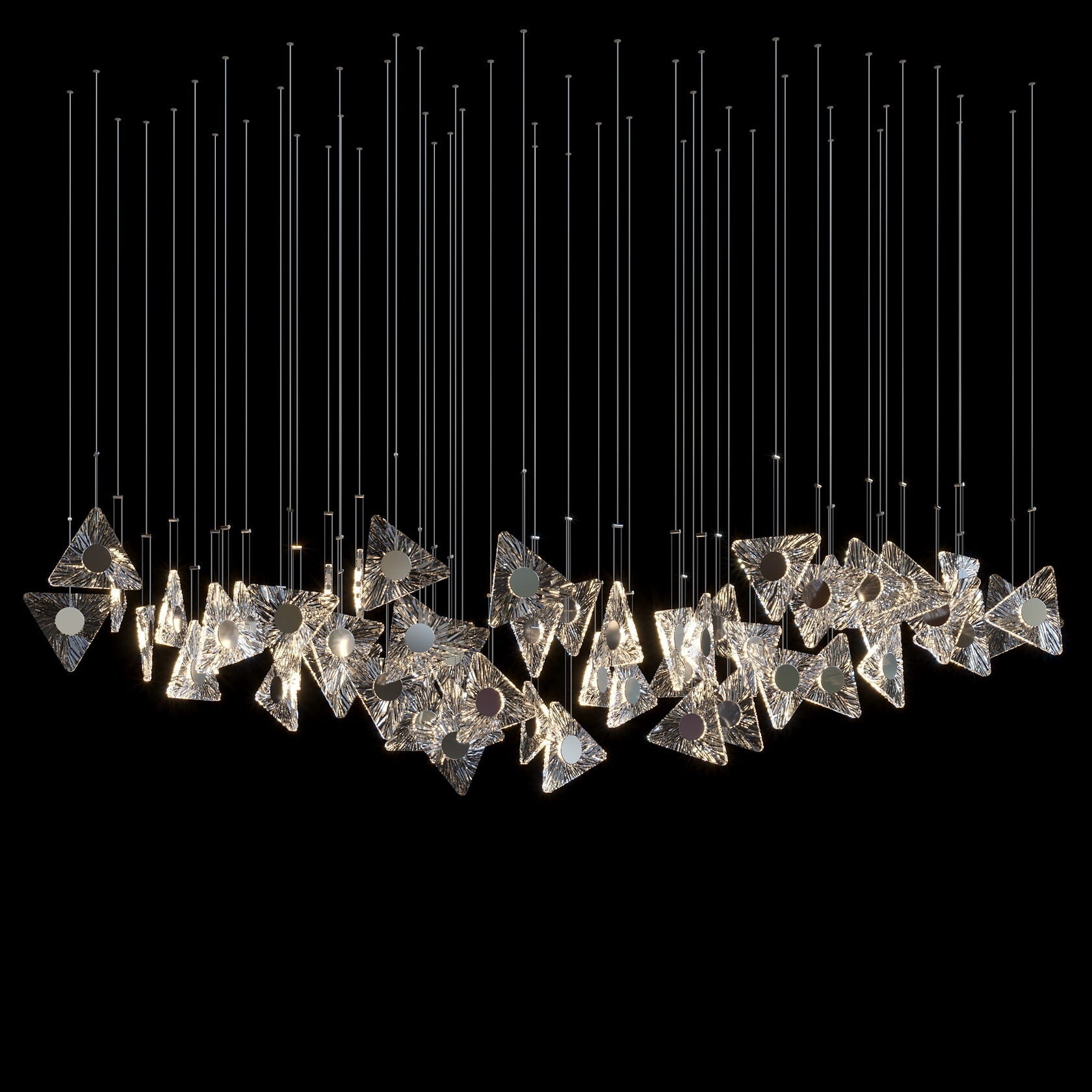 Crystal Bow Cluster Chandelier