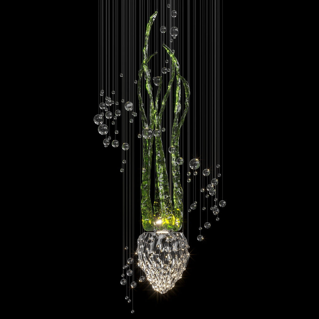 Green Sea Reed Chandelier