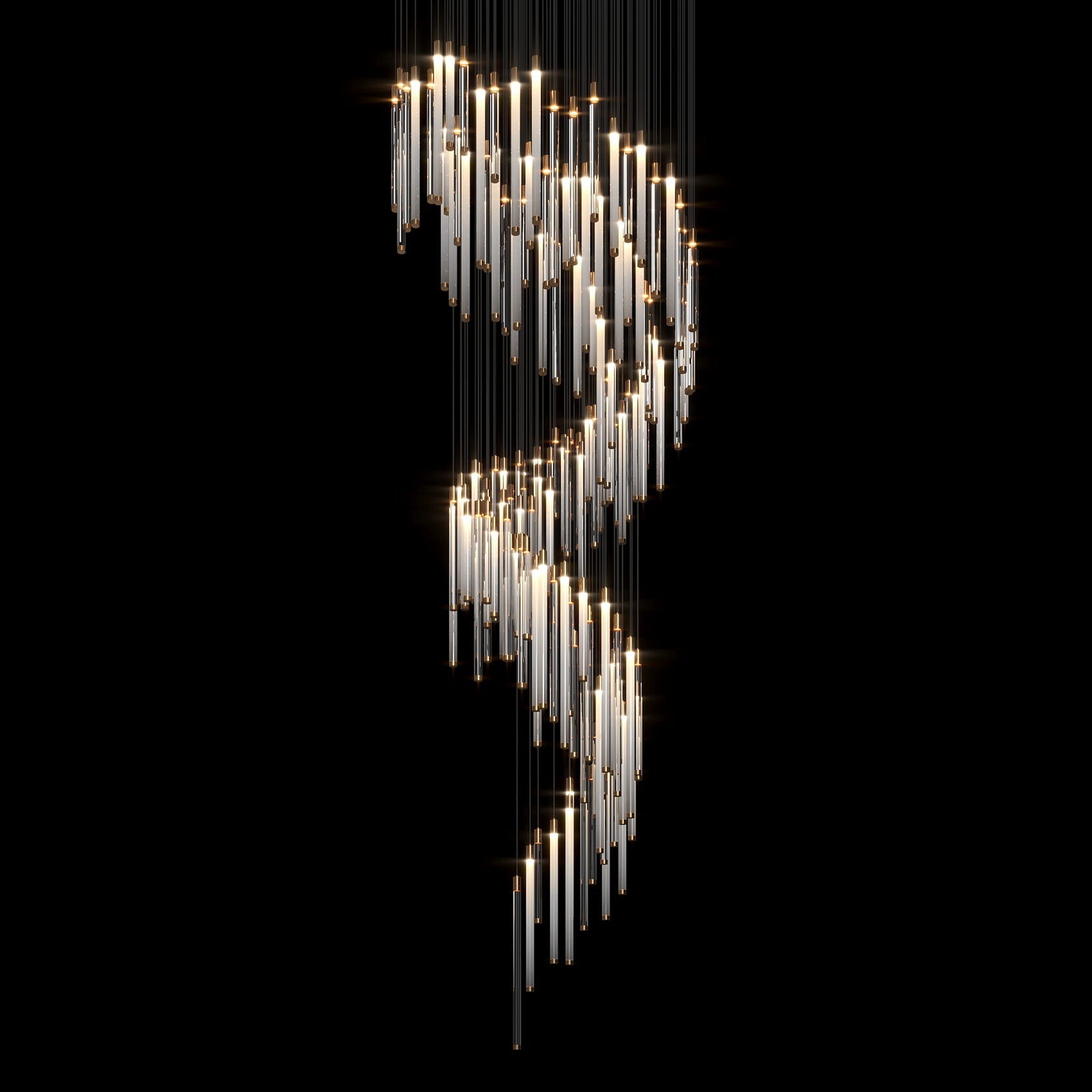 Linear Tube Rain Chandelier