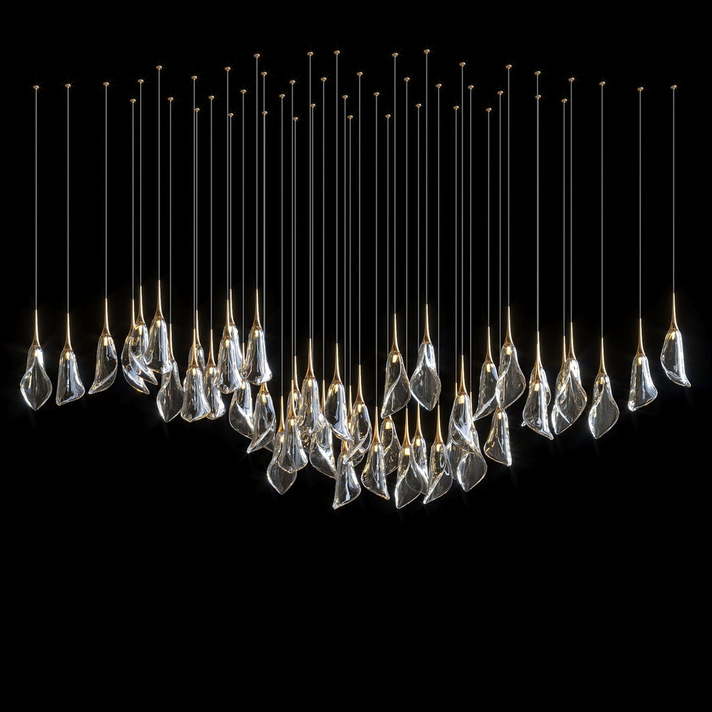 Crystal Petal Drop Chandelier