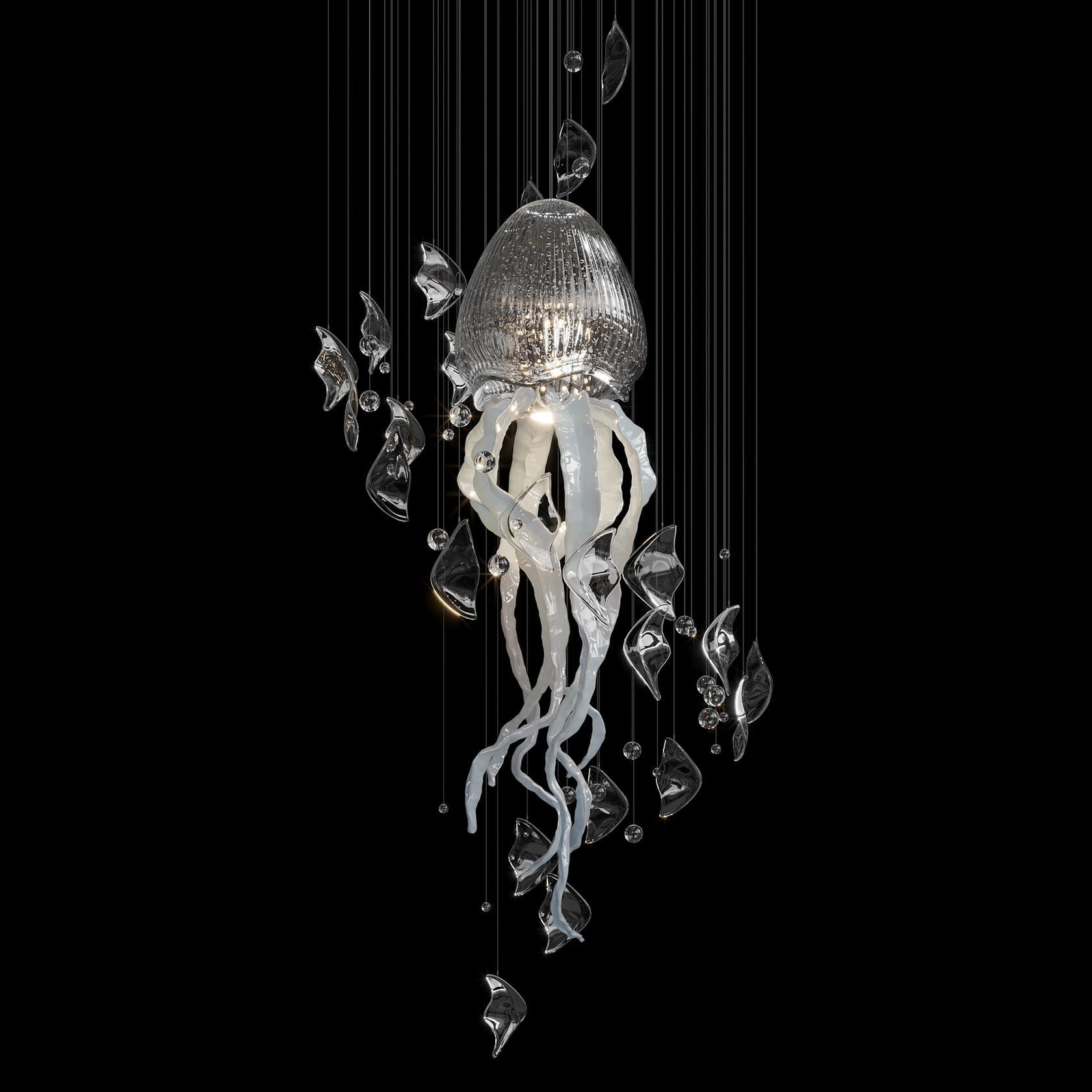 Aqua Jellyfish Chandelier
