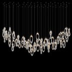 White Ribbon Loop Chandelier