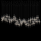 Crystal Icicle Saucer Chandelier