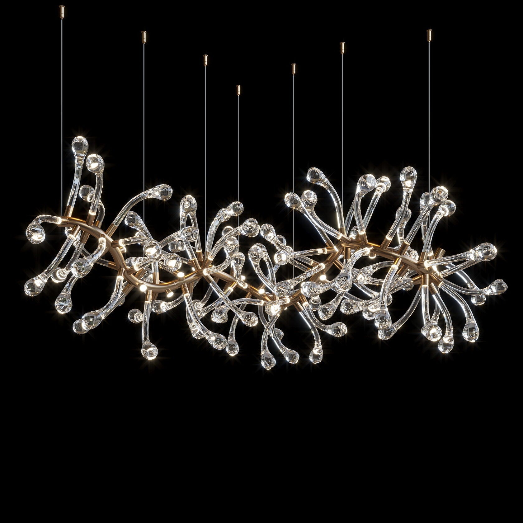 Crystal Tendril Vine Chandelier