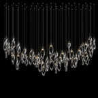 White Ribbon Loop Chandelier