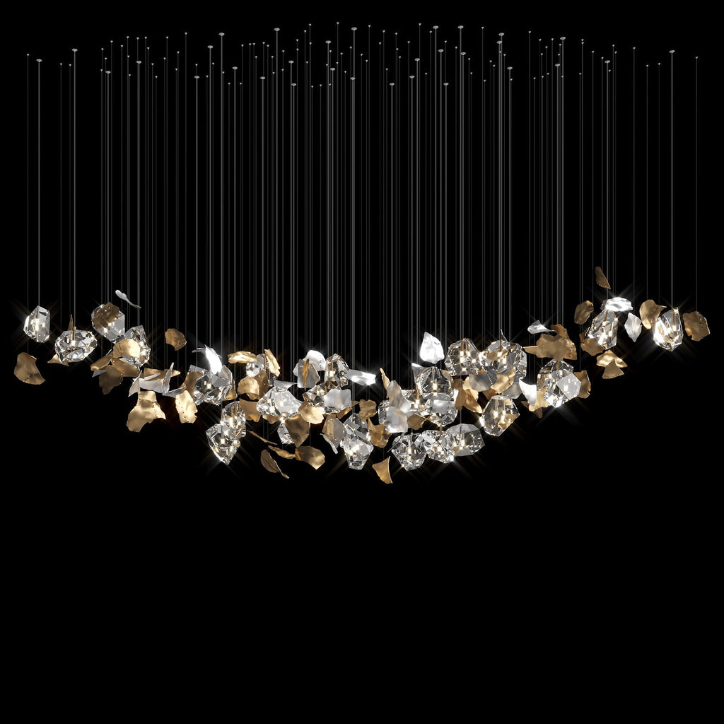 Crystal Leaf Scatter Chandelier