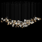 Crystal Leaf Scatter Chandelier